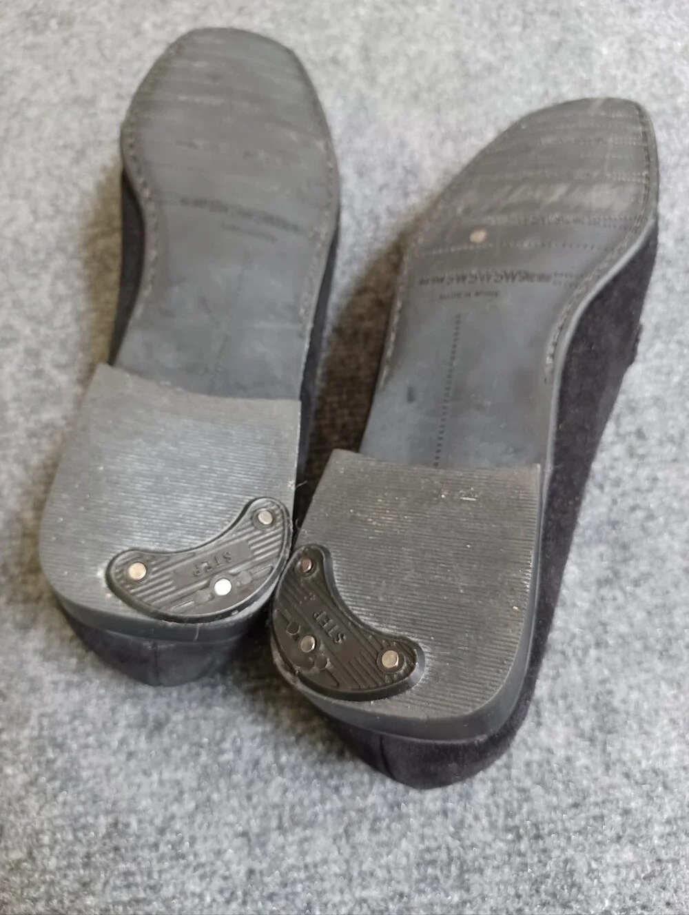 Stuart Weitzman Hardrock Suede Loafers Size 7.5 N Women Shoes Color Black